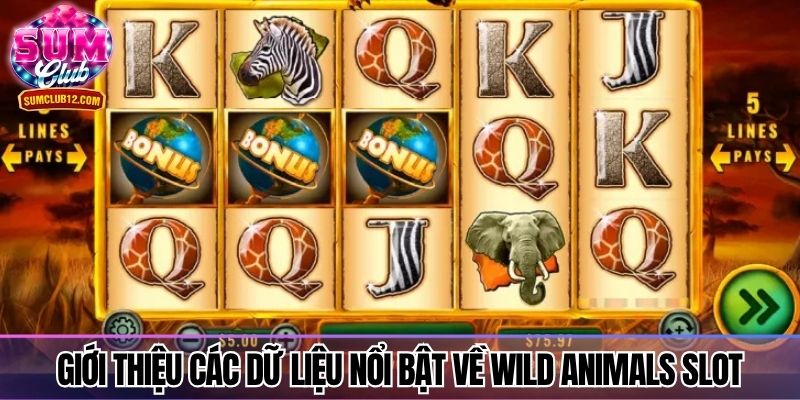 Giới thiệu các dữ liệu nổi bật về Wild Animals Slot